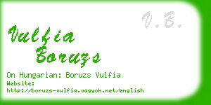 vulfia boruzs business card